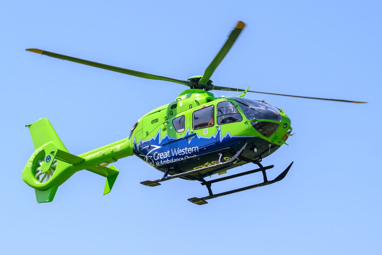 Wards teams up with Great Western Air Ambulance for Wills month banner