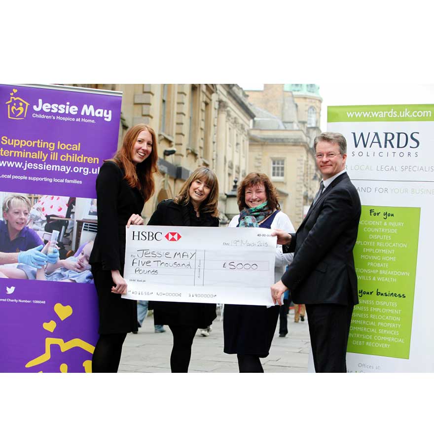 £5,000 from Wards Centenary fund to Jessie May banner