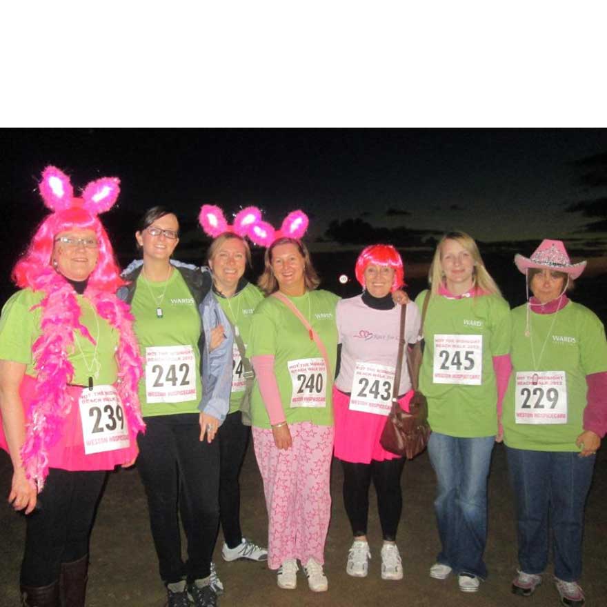 Wards Solicitors take part in ‘Not the midnight beach walk’ banner