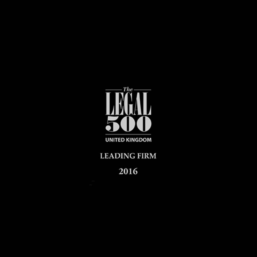 Legal 500 2016 – Wards Solicitors recommended for Clinical Negligence: Claimant, Contentious Trusts & Probate and Personal Tax, Trusts and Probate banner