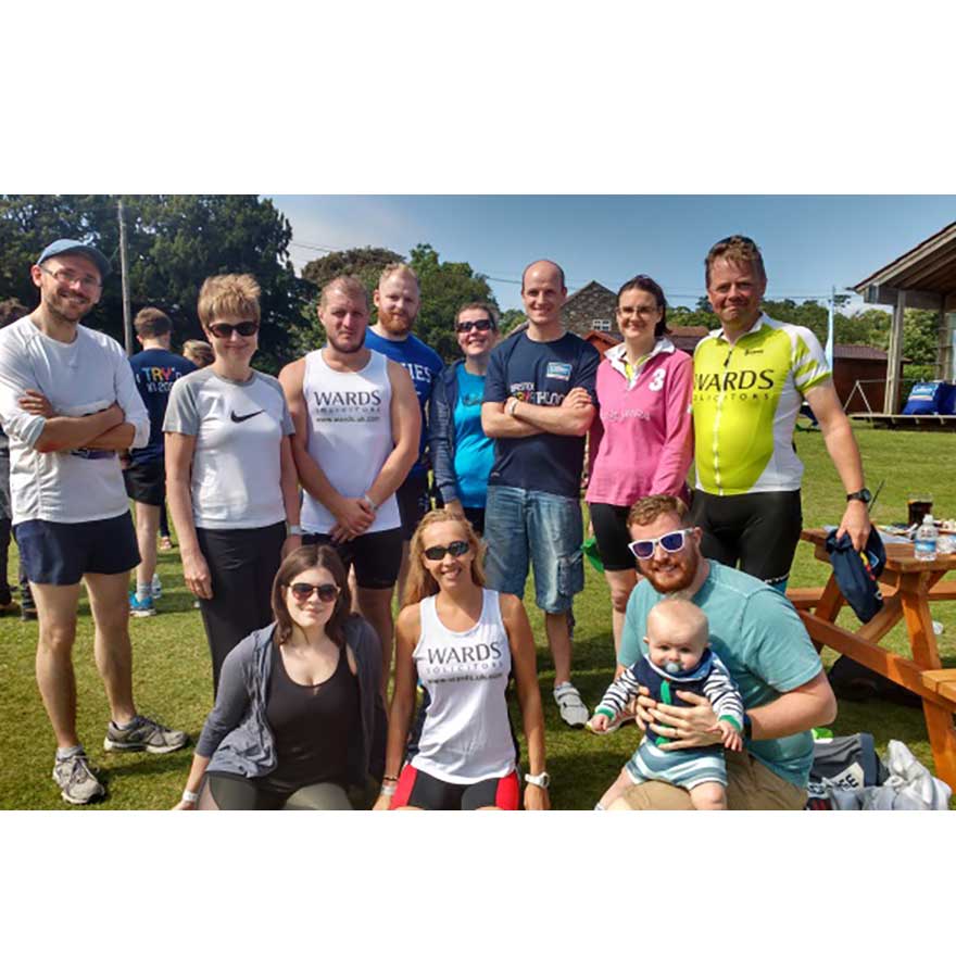 Full speed ahead for Wards Solicitors at Colliers Bristol TRYathlon banner