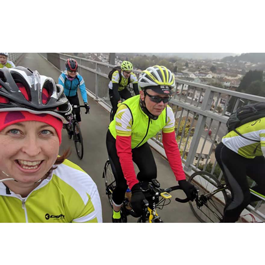 Charity bike ride exceeds target for Off the Record Bristol banner