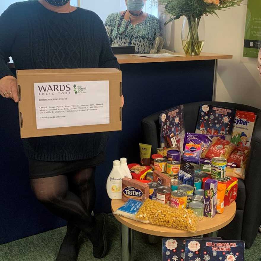 Wards’ Yate office – helping our local foodbank banner